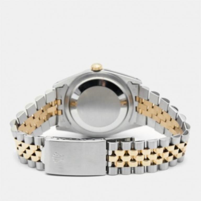 Reloj de pulsera para hombre Rolex Datejust 16233 de acero y oro amarillo de 18 quilates 36 mm en venta 4