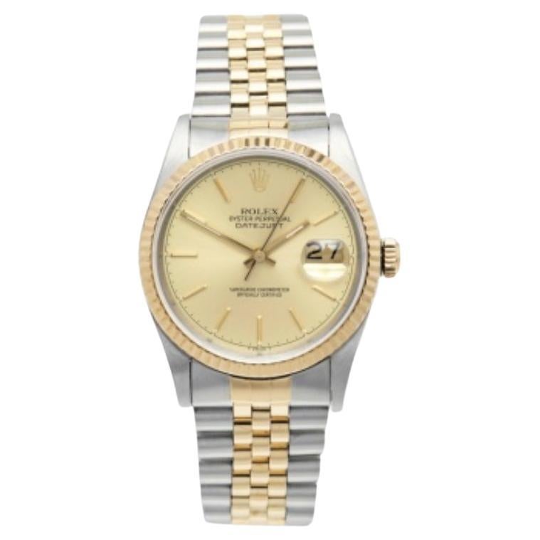 Reloj de pulsera para hombre Rolex Datejust 16233 de acero y oro amarillo de 18 quilates 36 mm