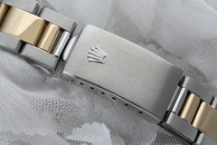 Rolex Champagne Dial Datejust Two Tone Diamond + Emerald Bezel