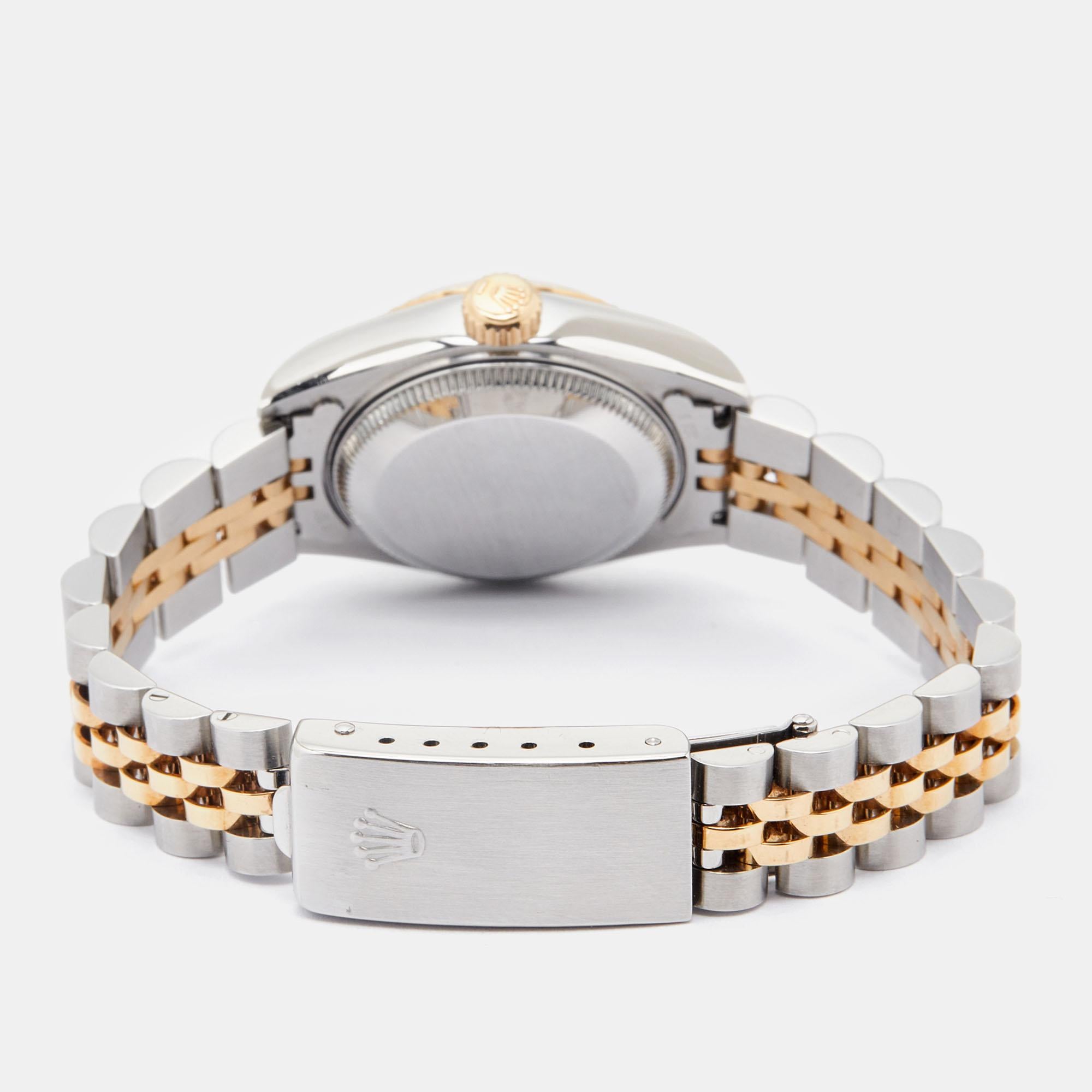 Rolex Champagne Diamond 18k And  Datejust 69173 Women's Wristwatch 26 mm 3