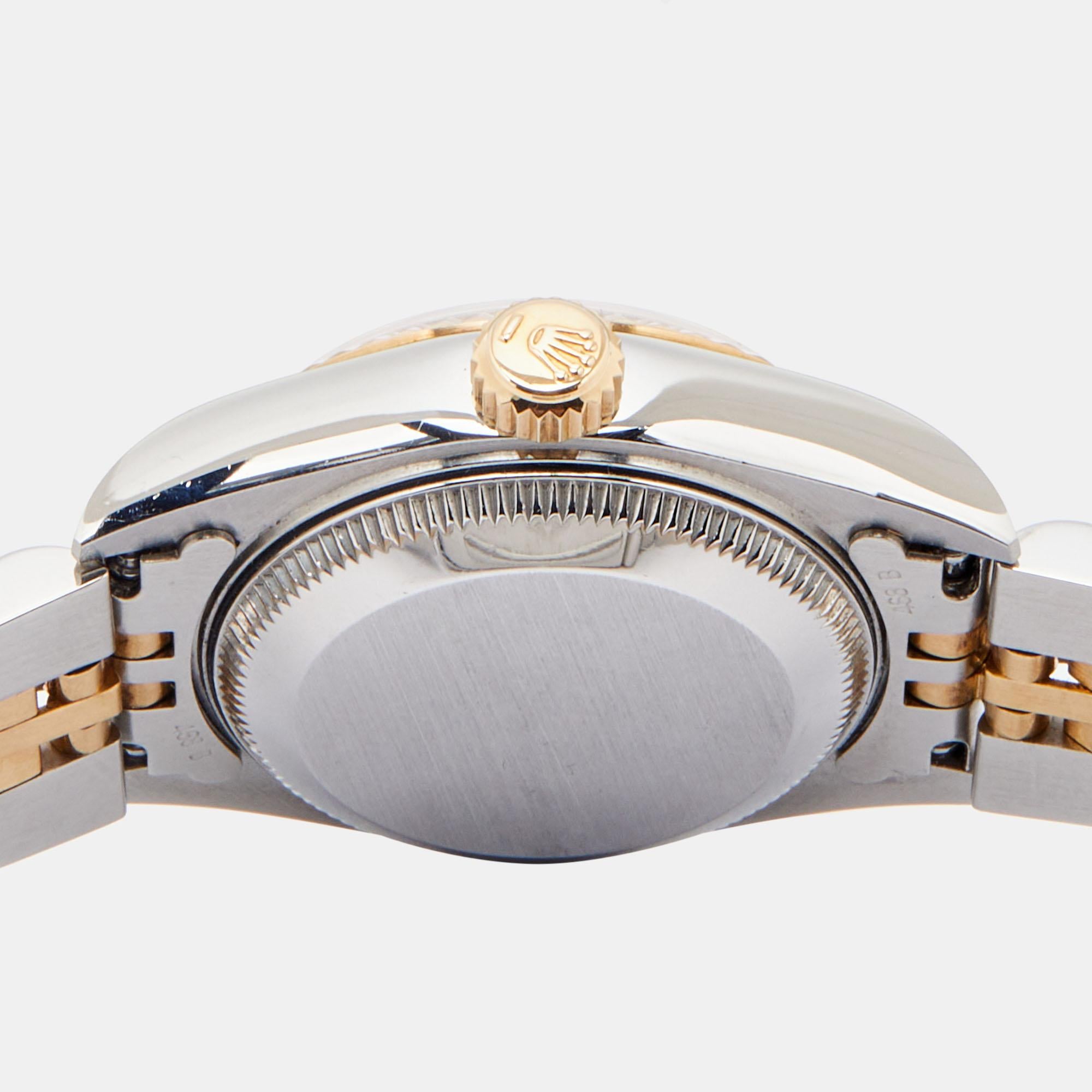 Rolex Champagne Diamond 18k And  Datejust 69173 Women's Wristwatch 26 mm 4
