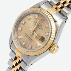 Rolex Champagne Diamonds 18K Datejust 69173 Women's Wristwatch 26 mm