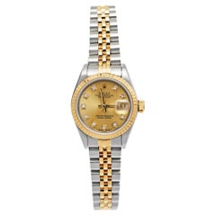 Rolex Champagne Diamonds 18K Datejust 69173 Women's Wristwatch 26 mm