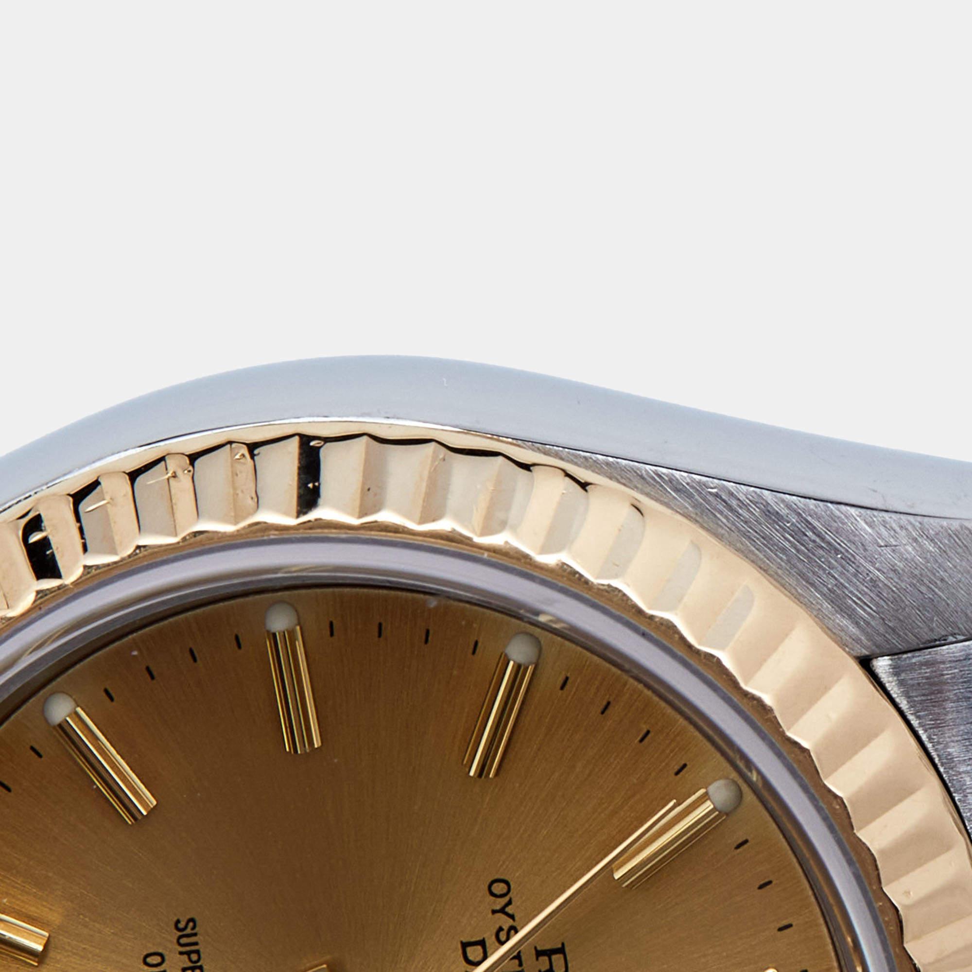 Rolex Champagne Diamonds 18K Yellow Gold And Women's Wristwatch 26 mm 1