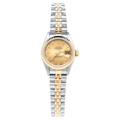 Rolex Champagne Diamonds 18K Yellow Gold And Women's Wristwatch 26 mm