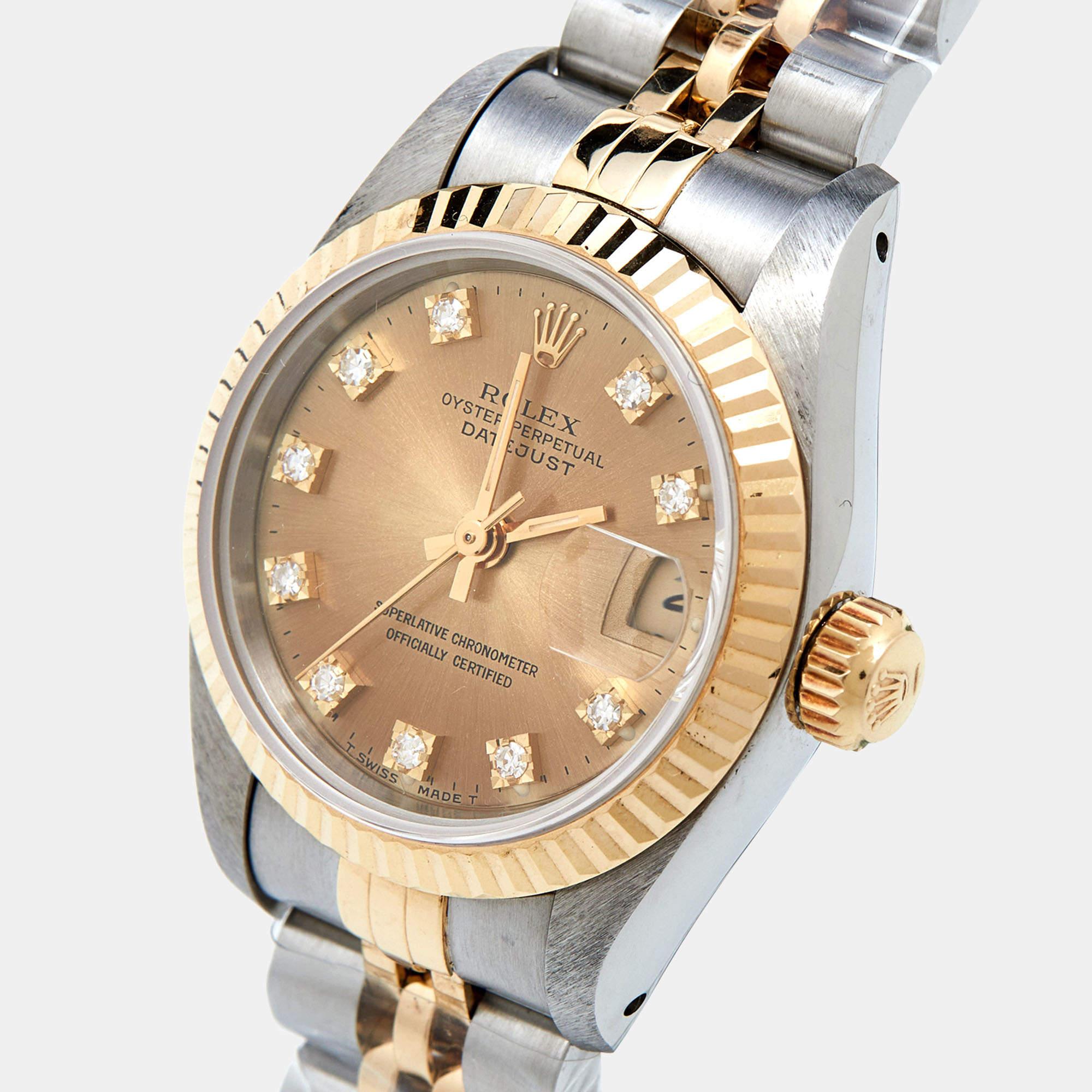 The Datejust is one of the most recognized and coveted watches from the house of Rolex. It has a distinct look and an irrefutable appeal. Crafted beautifully, this authentic Rolex Datejust wristwatch has the signature allure and the promise of
