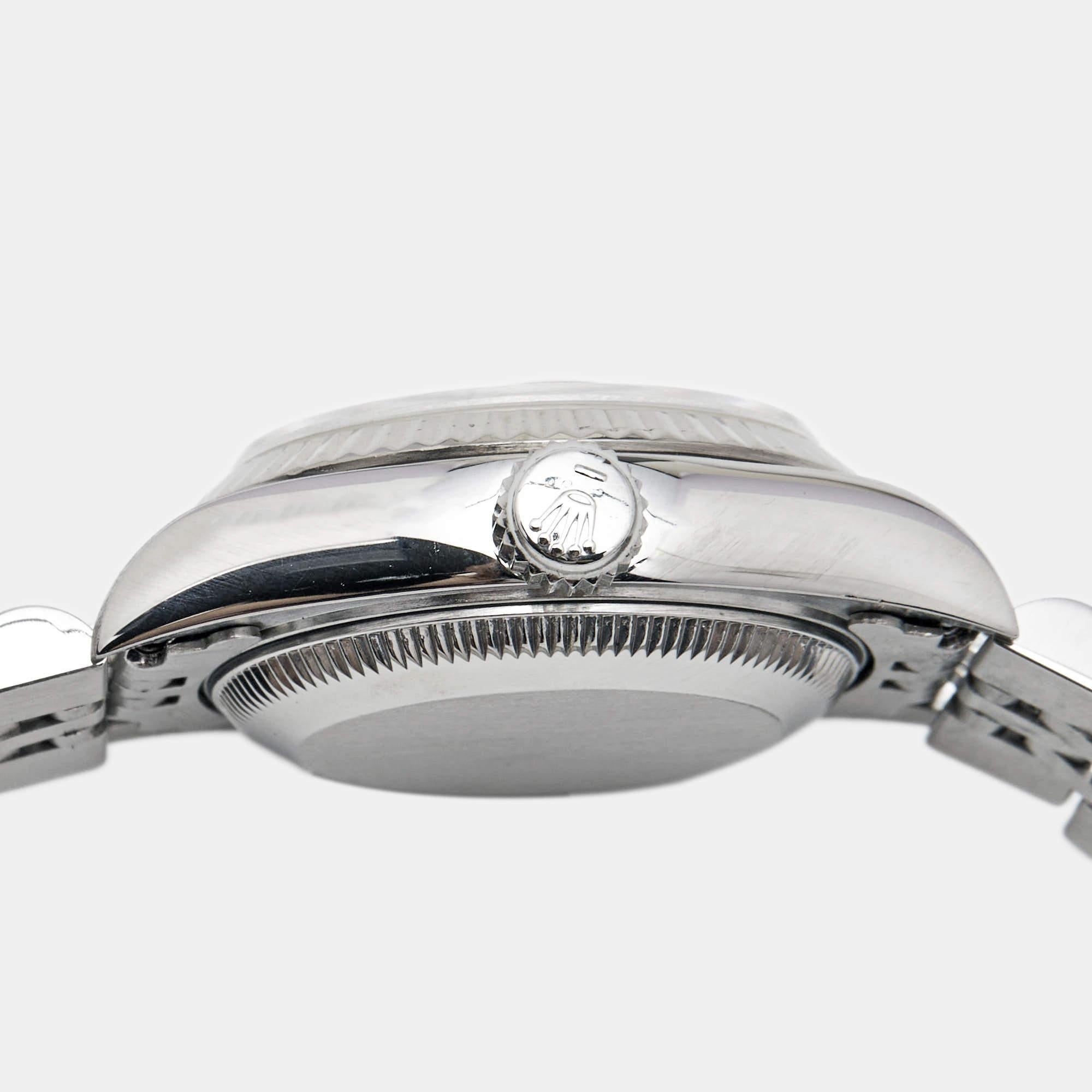 Rolex Champagne Stainless Steel Datejust 69174 Women's Wristwatch 26 mm 7
