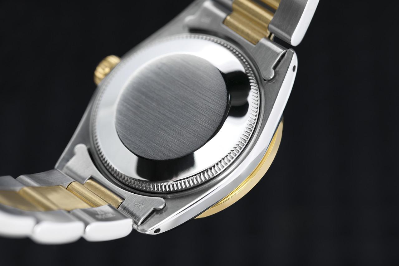 Rolex Champagner String 31 Datejust Oyster Zweifarbiger 18K Gold + SS + seitliche Diamanten Damen im Angebot