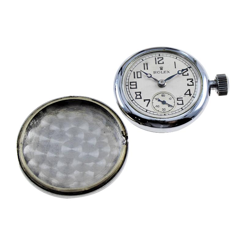 Rolex Chromium Marconi Hermetic Manual Wind Watch, circa 1930s For Sale 5