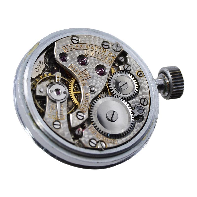 Rolex Chromium Marconi Hermetic Manual Wind Watch, circa 1930s For Sale 6