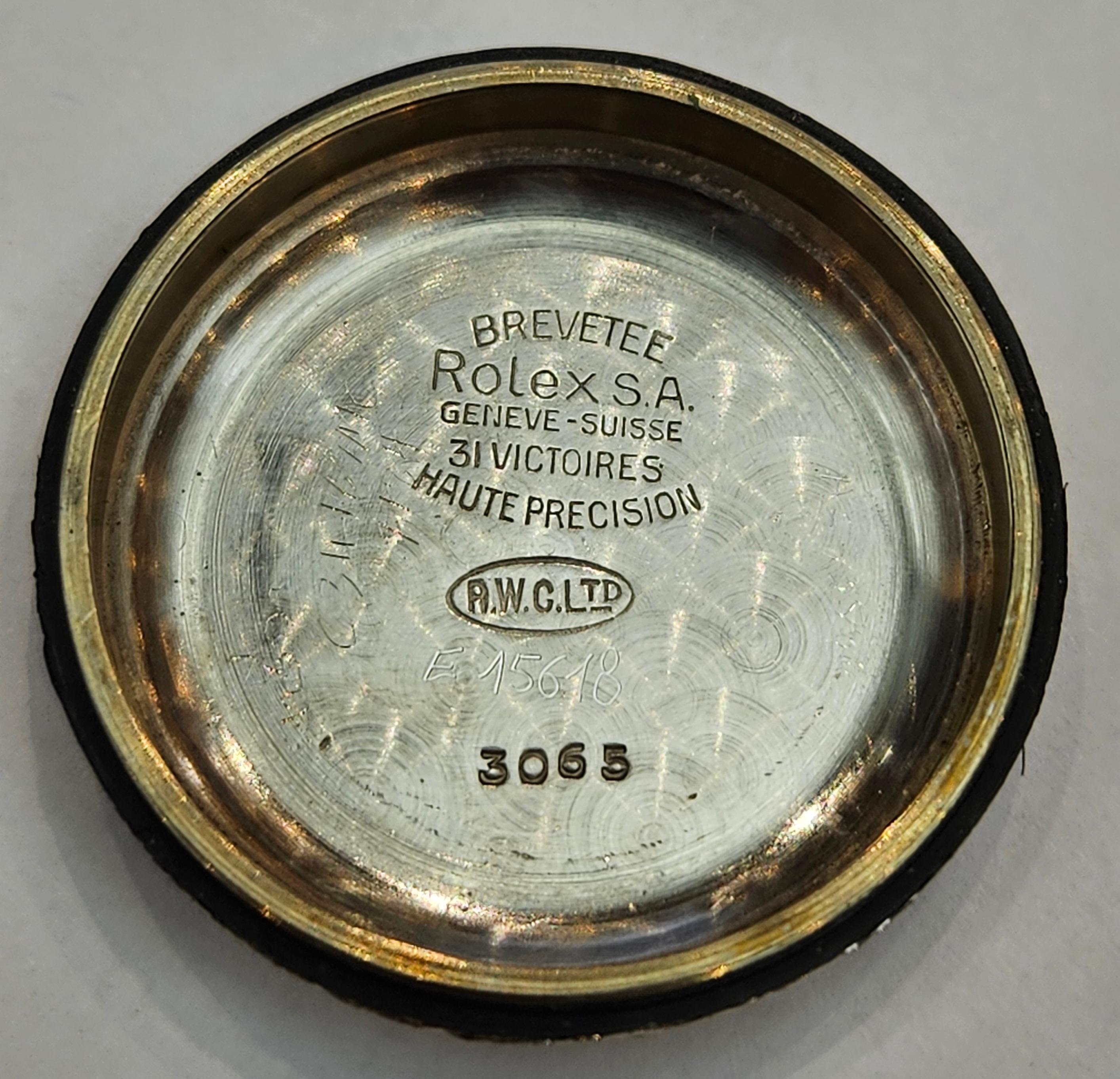 Rolex Chronomètre Collector Hood's Bubble Back Ref. 3065 en vente 14