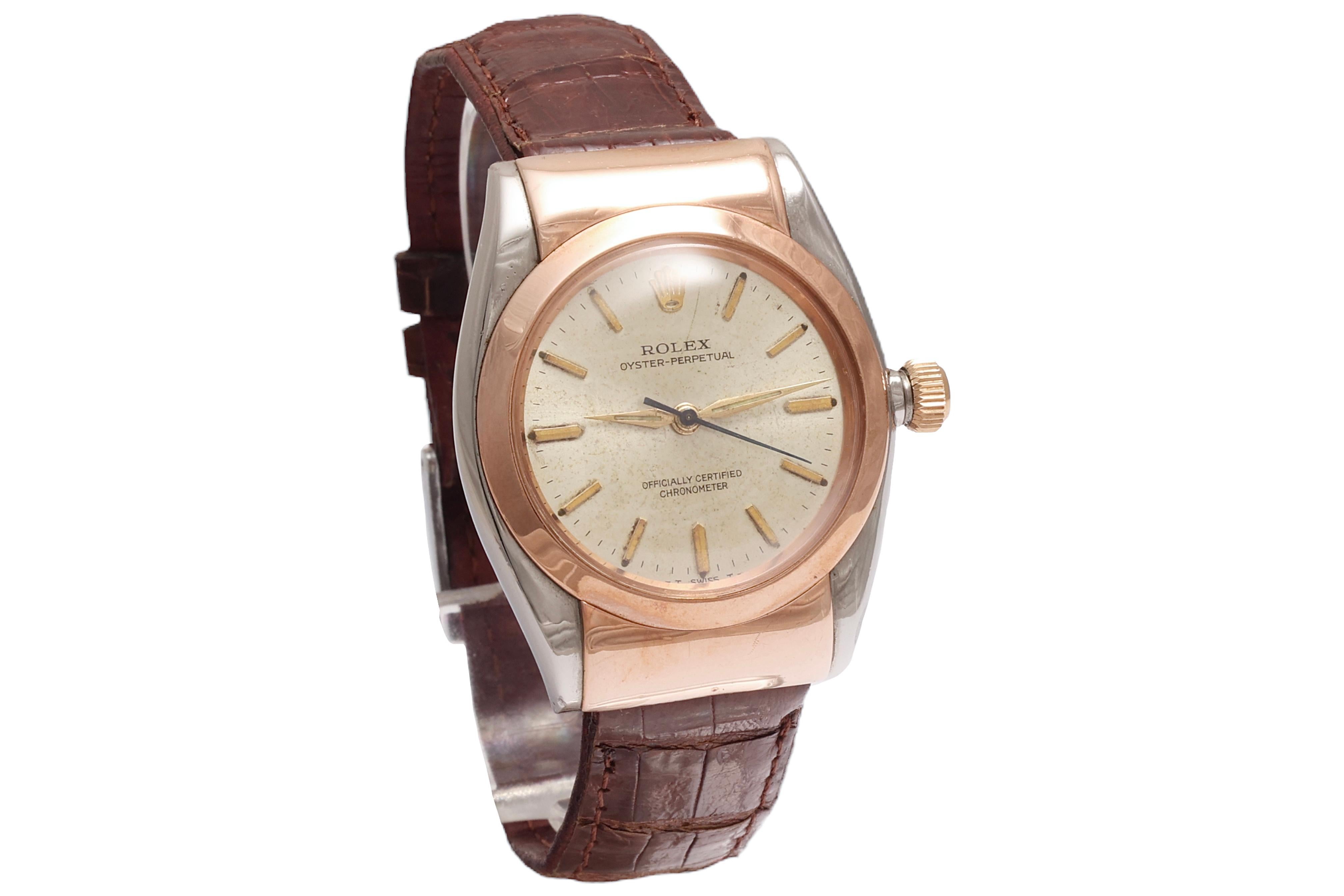 Rolex Chronometer Sammlerstücke mit Kapuze und Blasenrücken Ref. 3065 für Damen oder Herren im Angebot