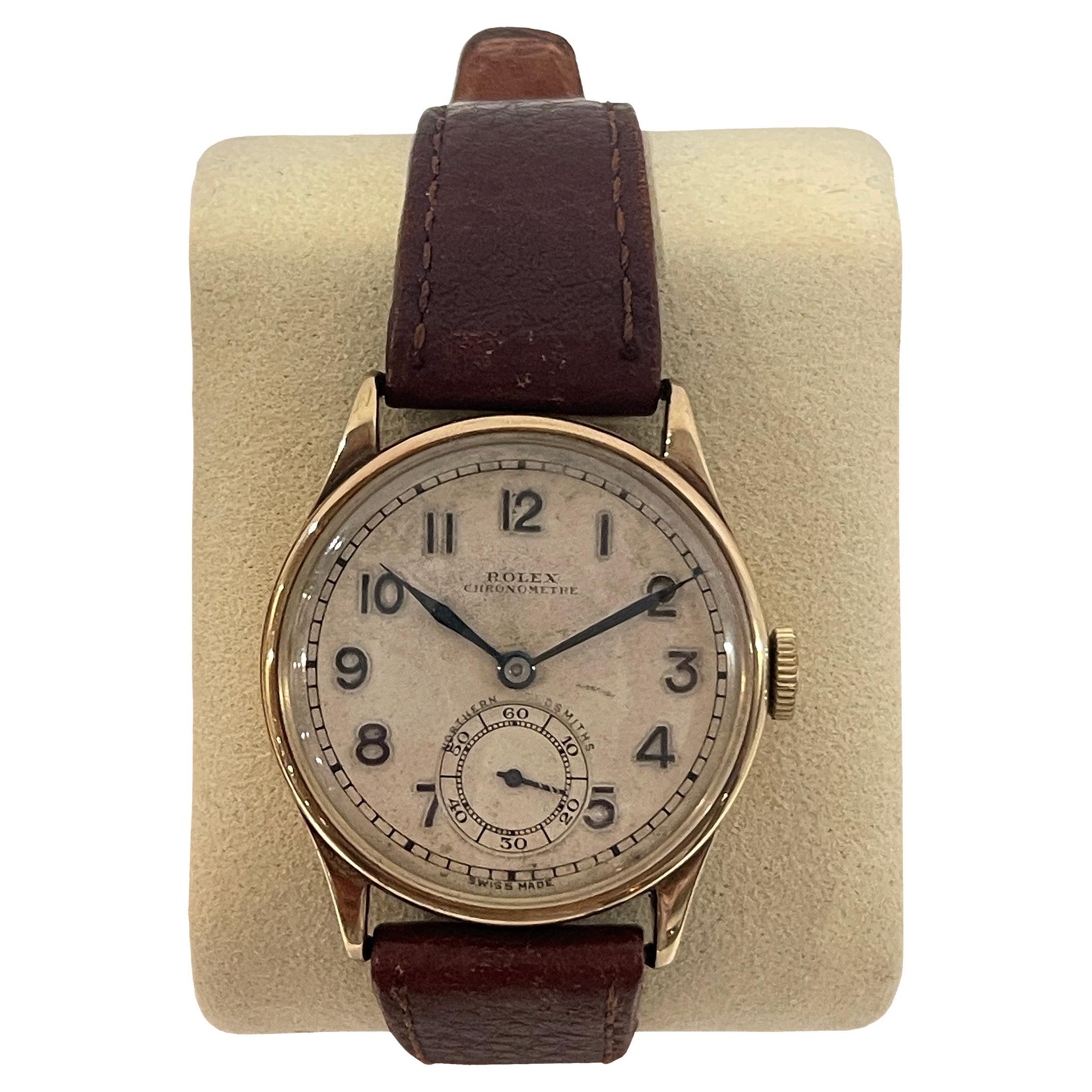 Rolex Chronometer "Northern Goldsmiths" – 1939 Vintage 9K Gold Manual-Wind Watch