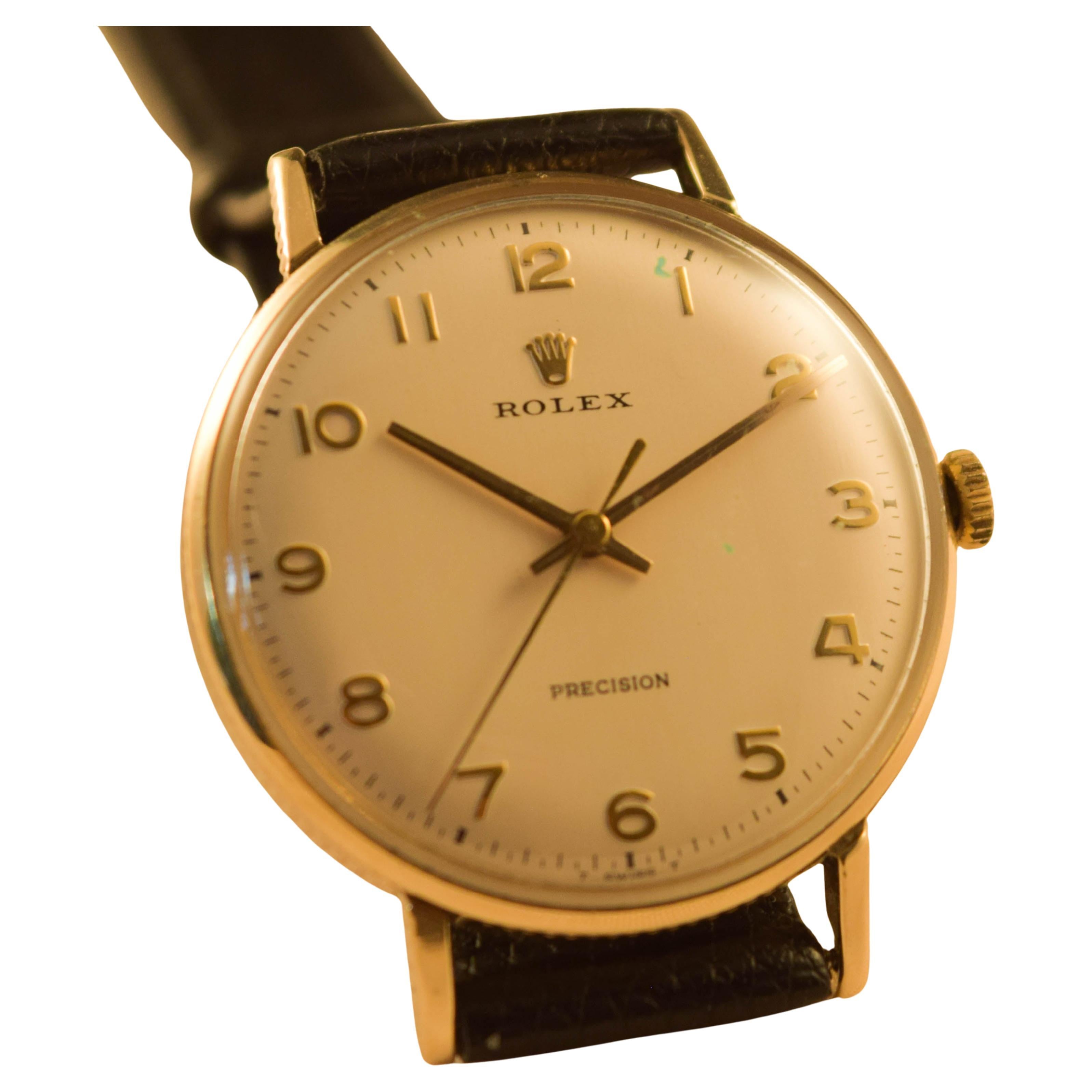 Women's or Men's Rolex Coin Edge Vintage Solid gold rare  watch For Sale