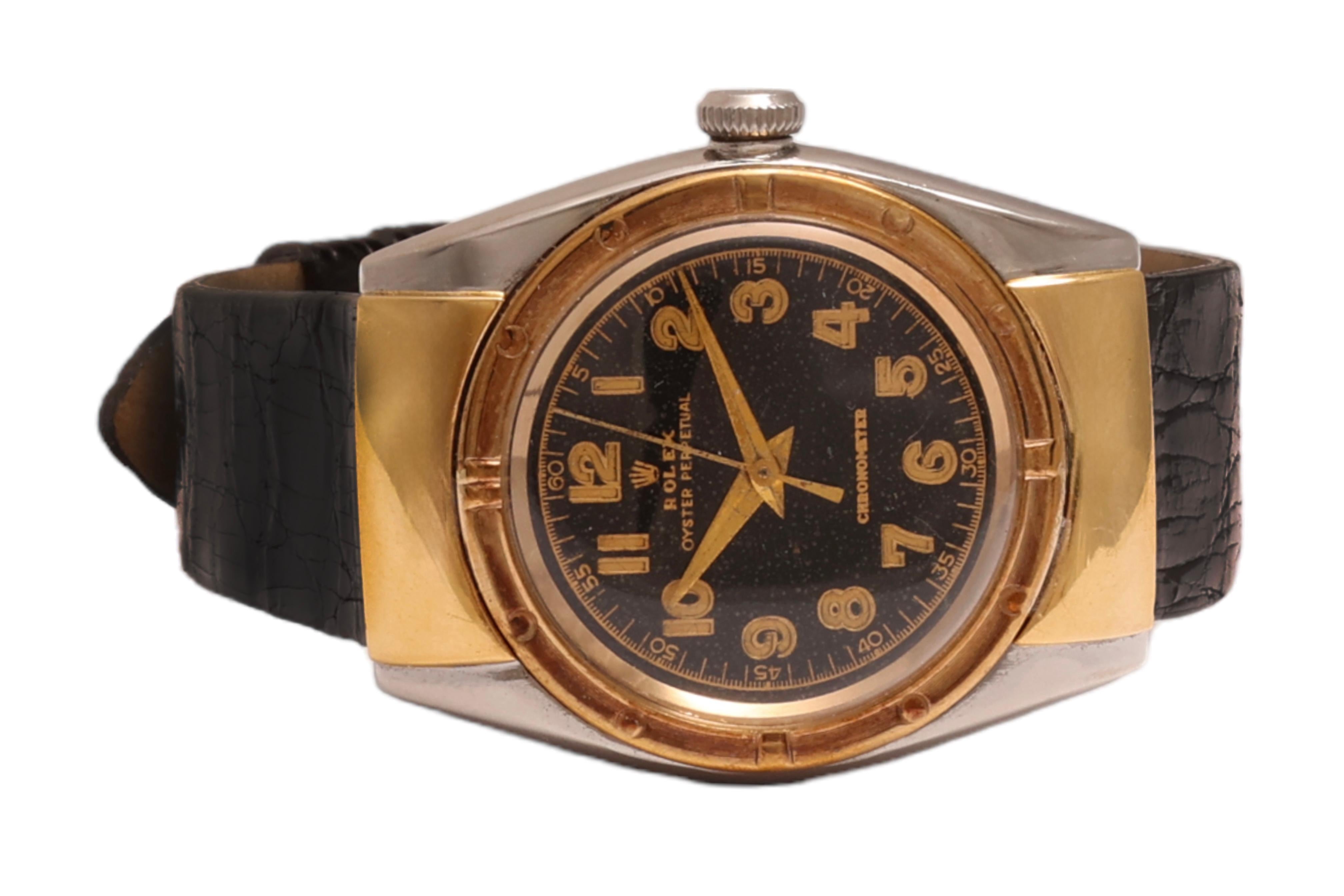 Rolex Collectors Hooded Bubble Back, 1st Rolex Automatic, 1940 s, Reference 2940 For Sale 1