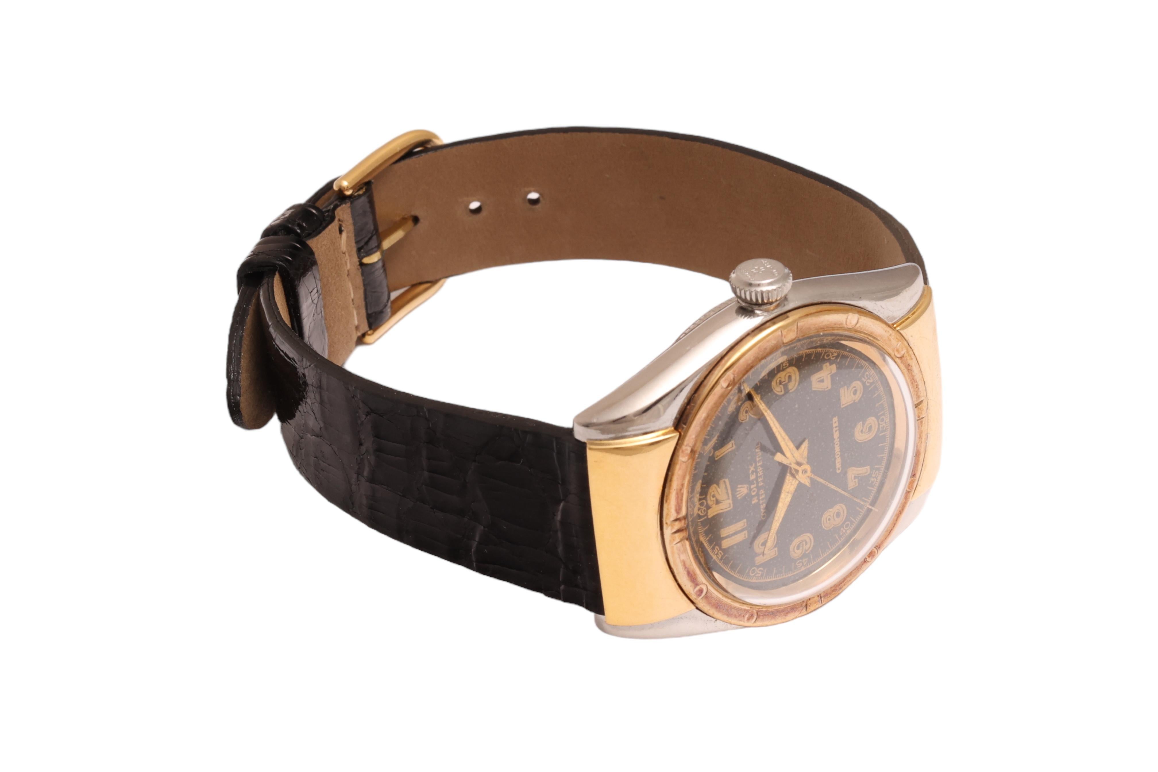 Rolex Collectors Hooded Bubble Back, 1st Rolex Automatic, 1940 s, Reference 2940 For Sale 2