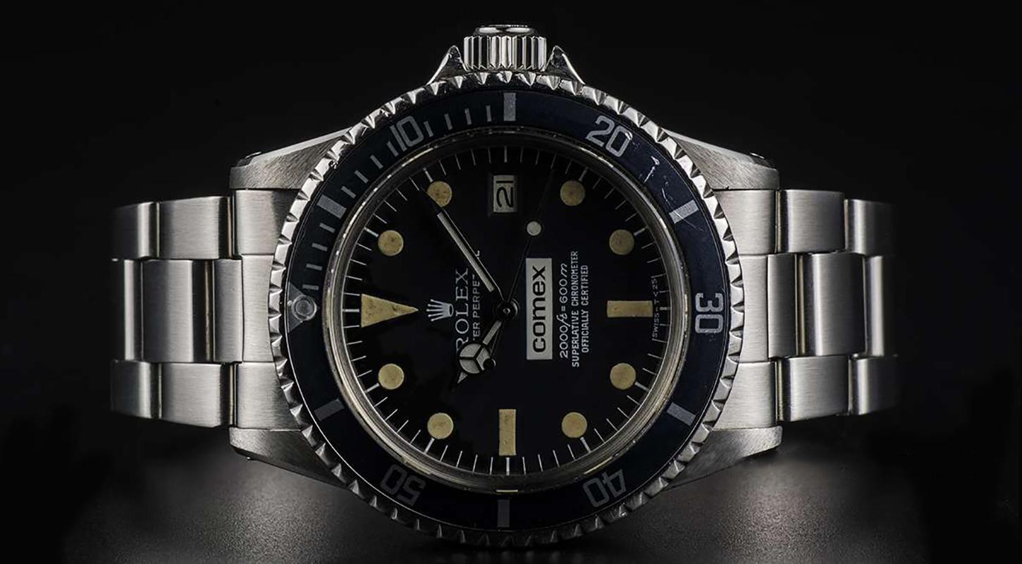 Rolex Comex Sea-Dweller Gents Stainless Steel Black Dial 1665 Automatic Watch In Good Condition In London, GB