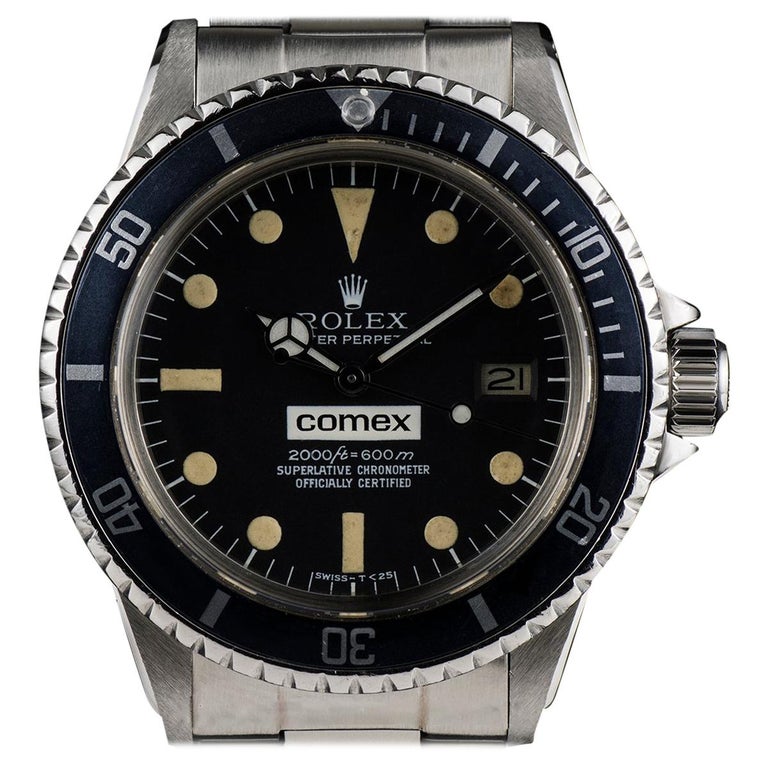 Rolex Comex Sea-Dweller Gents Stainless Steel Black Dial 1665 Automatic  Watch