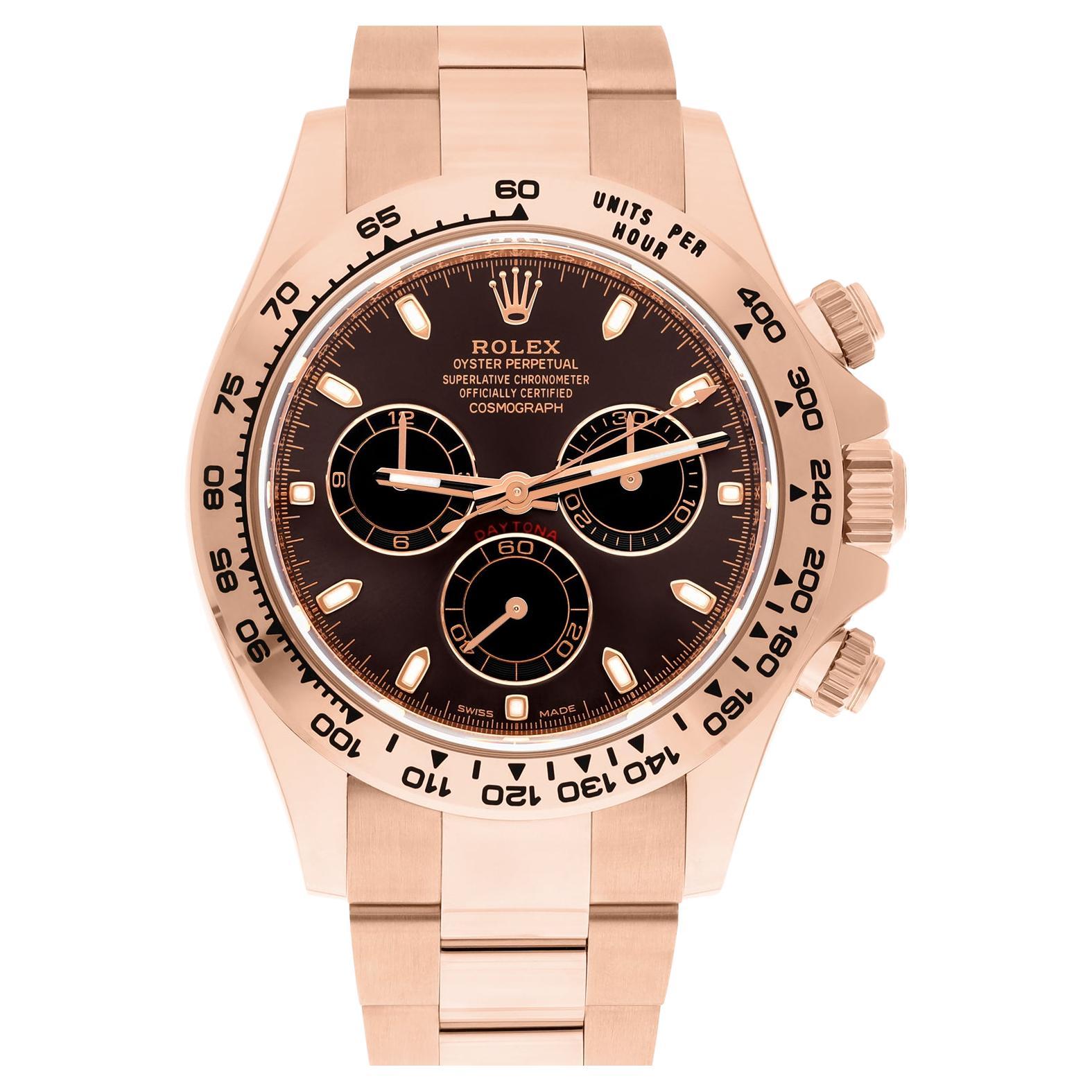 Rolex Cosmograph Daytona 116505 18K Rose Gold Watch Chocolate Dial UNWORN 2022 For Sale