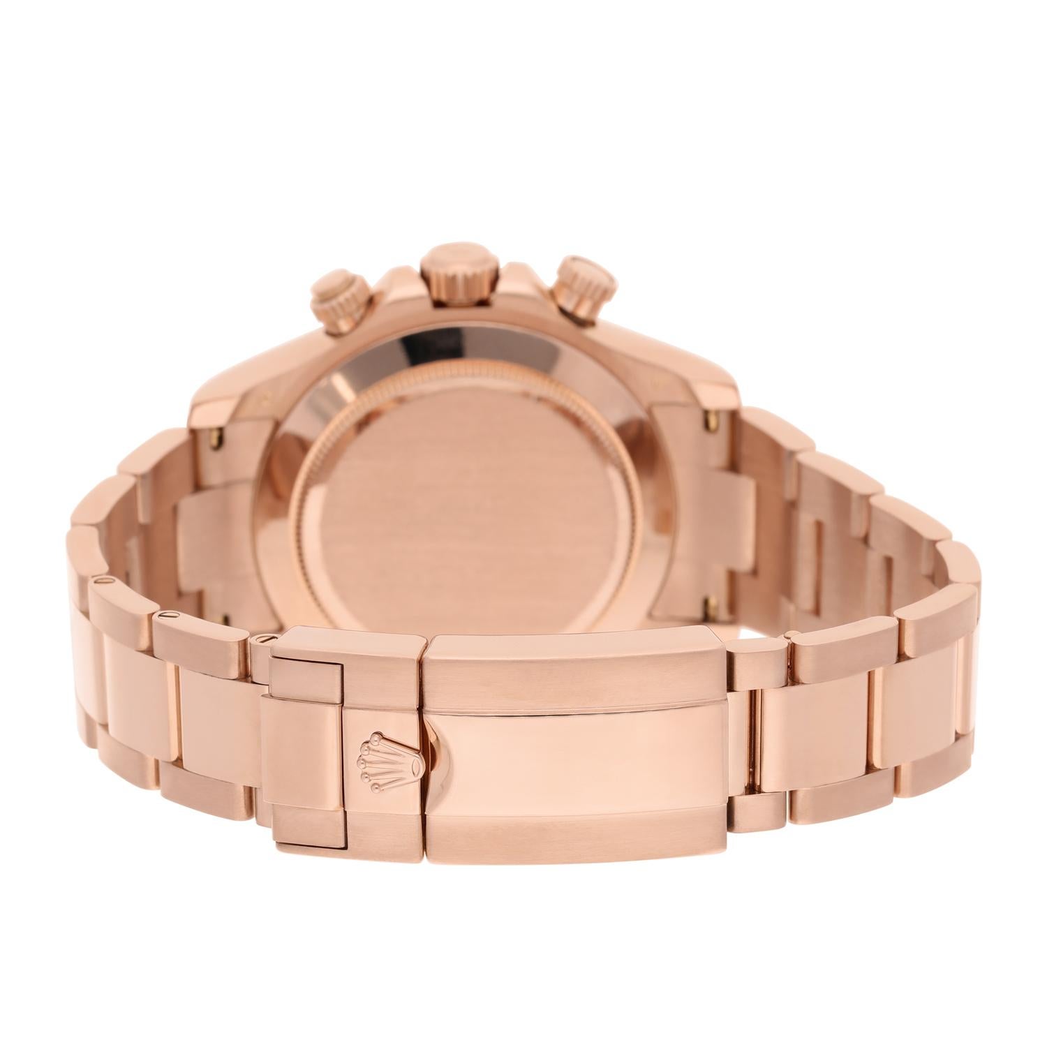 Rolex Cosmograph Daytona 116505 Pink/Black Dial 18K Rose Gold Complete 2011 For Sale 3