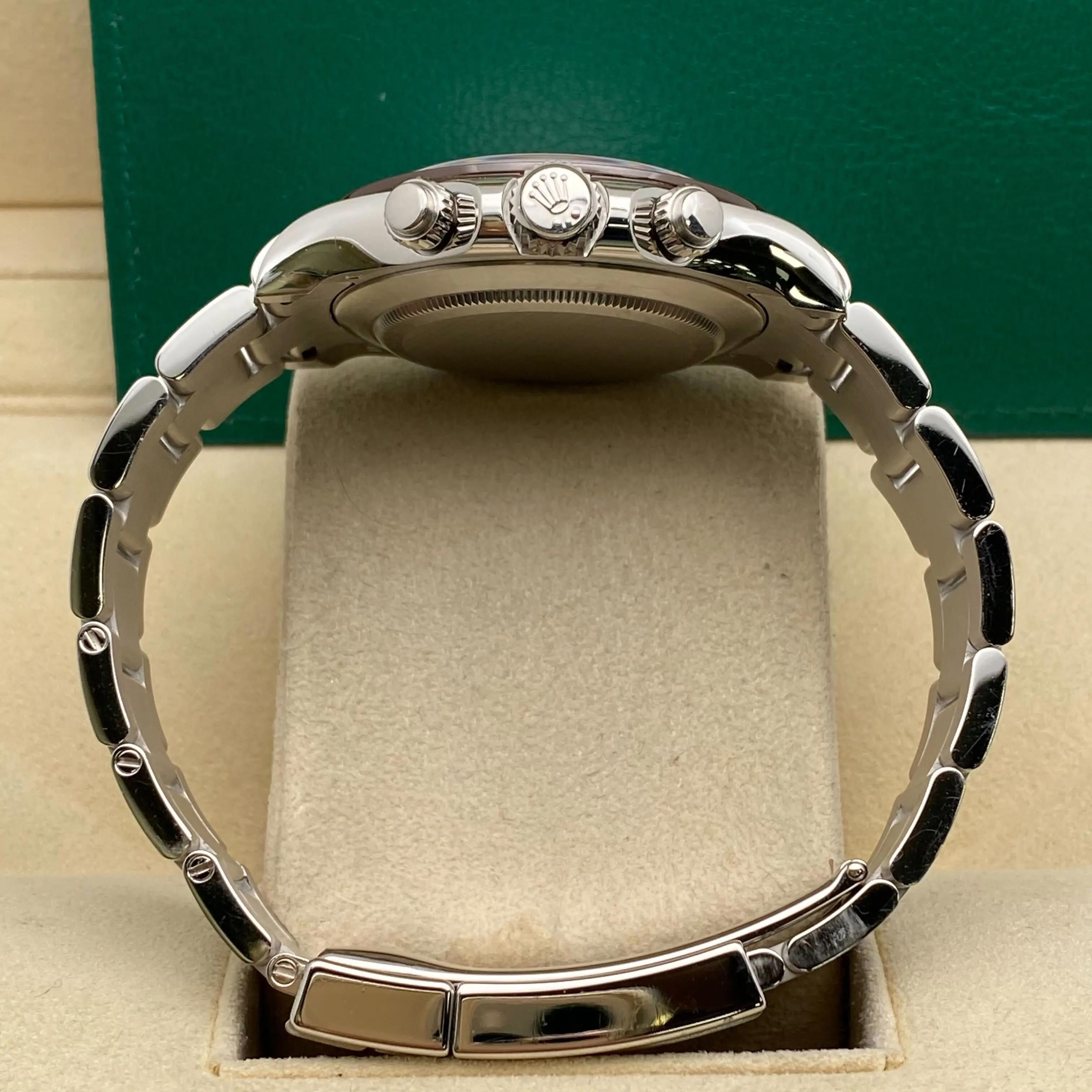 Montre Rolex Cosmograph Daytona 116506 40mm Platinum Index Icy Blue Chestnut en vente 4