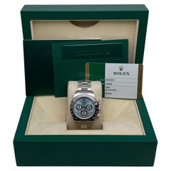 Rolex Cosmograph Daytona 116506 40mm Platinum Index Icy Blue Chestnut Watch