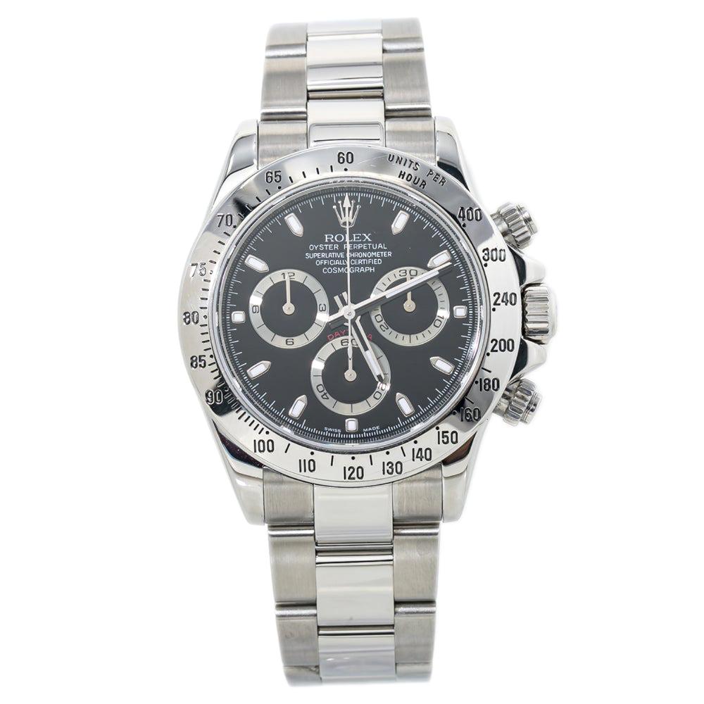 Rolex Cosmograph Daytona 116520 Automatic Black Dial Complete Box/Papers For Sale