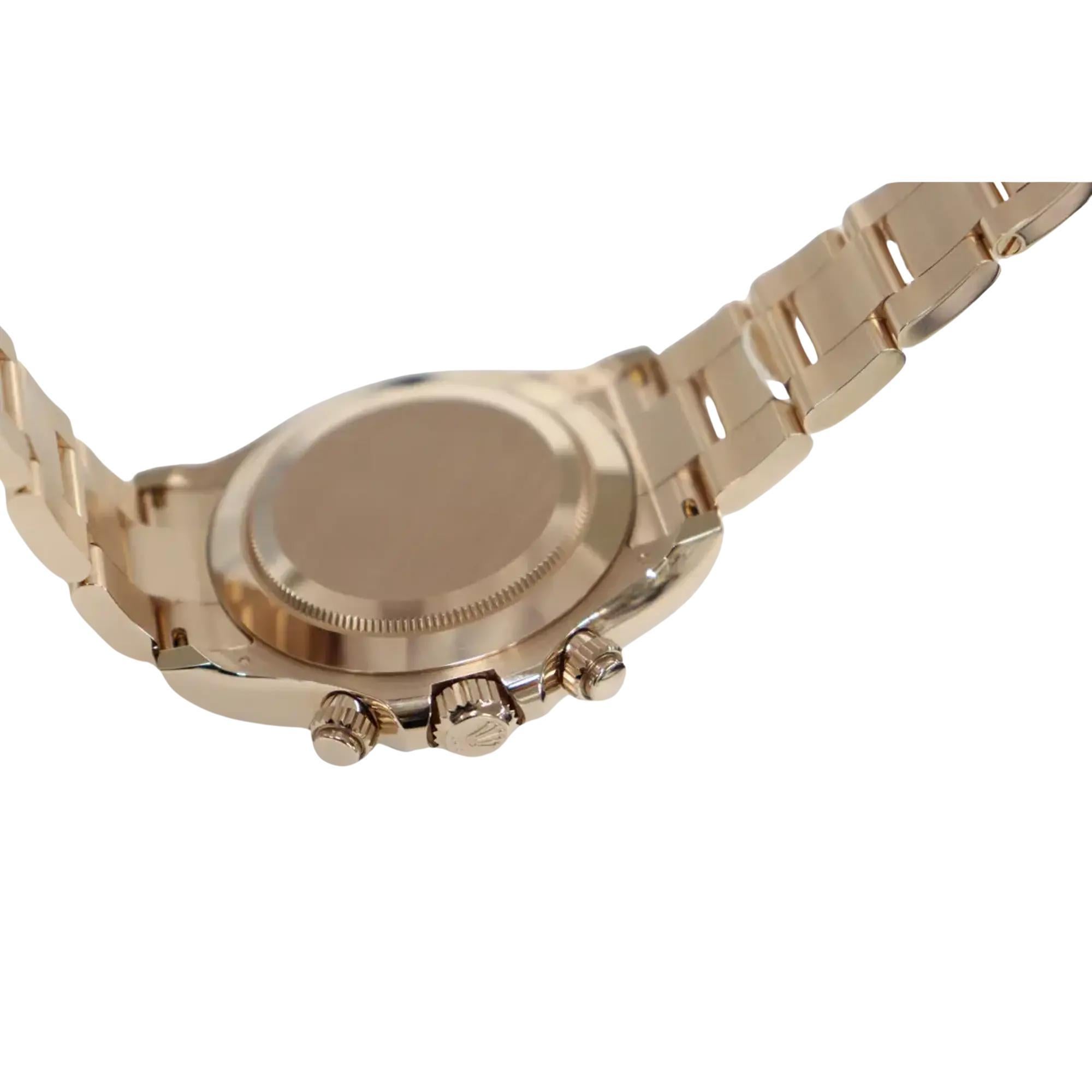 Rolex Cosmograph Daytona 18 Karat Gold Black and Pink Dial Men's Watch 116505 In New Condition For Sale In New York, NY