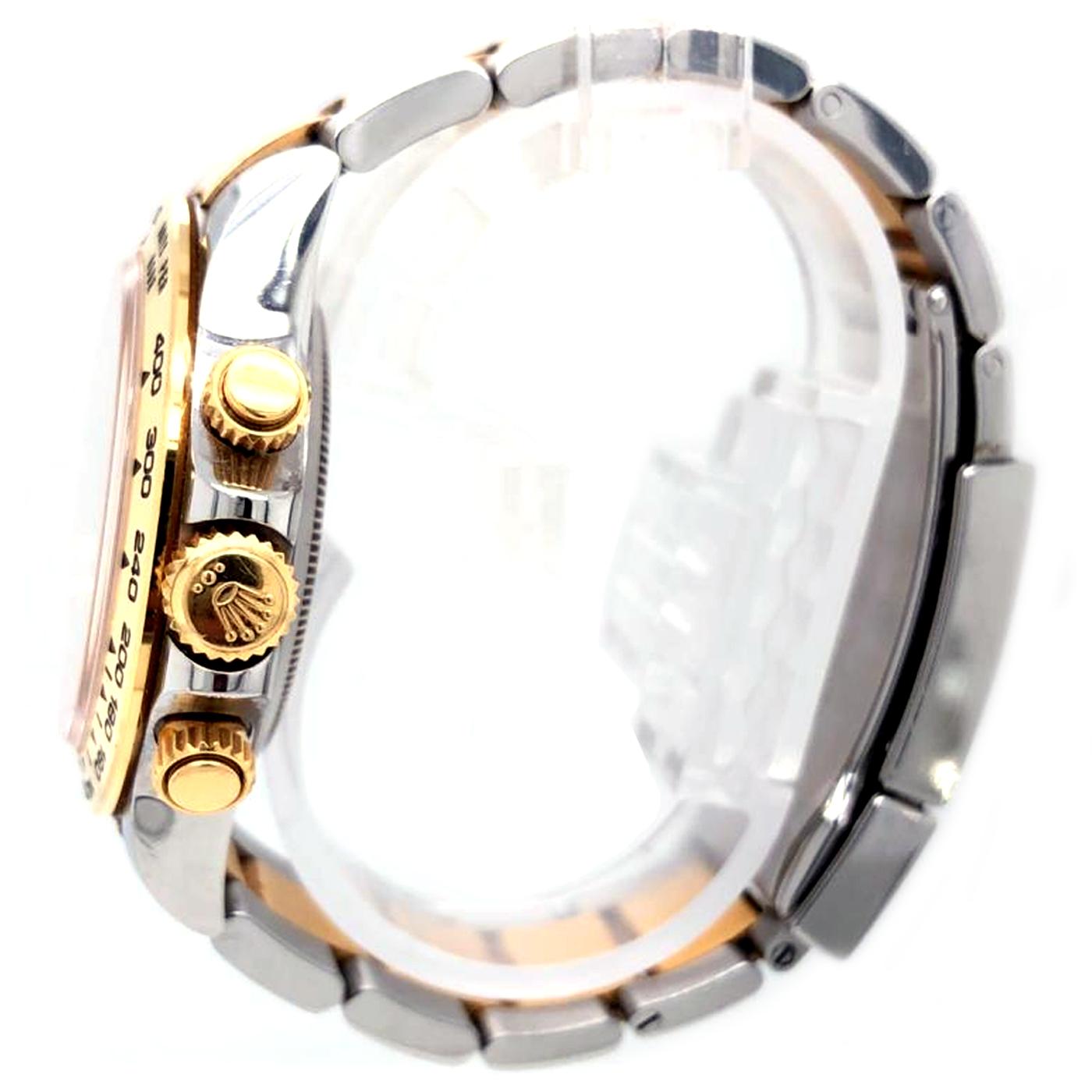Women's or Men's Rolex Cosmograph Daytona 18 Carat Two-Tone Yellow Gold Diamond Dial Oyster Watch