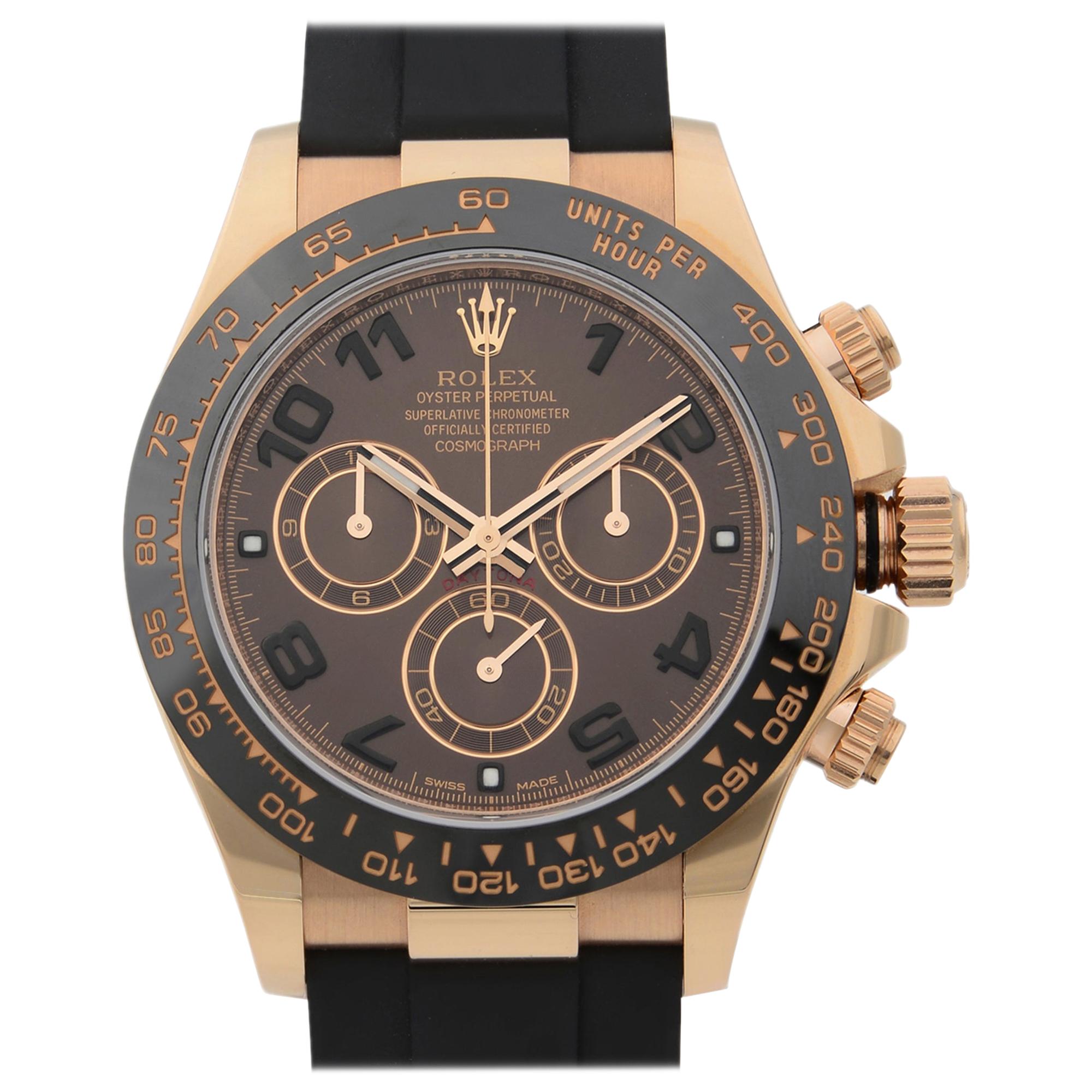 rolex daytona rose gold chocolate dial 116515ln