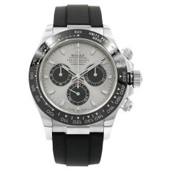 Rolex Montre Cosmograph Daytona en or 18 carats, céramique, acier et cadran argenté pour hommes 116519LN