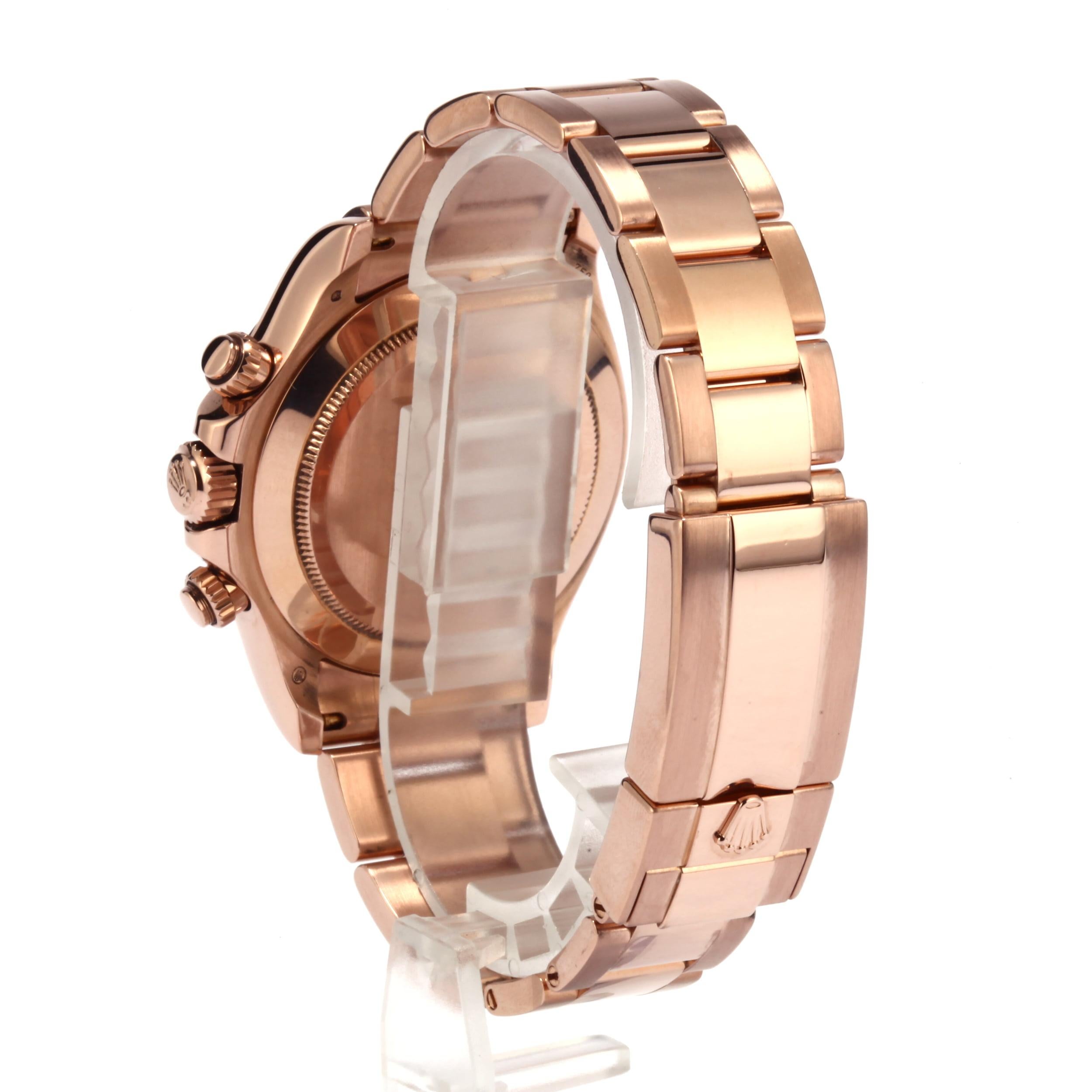 Rolex Cosmograph Daytona 18 Karat Gold Black and Pink Dial Men's Watch 116505 1