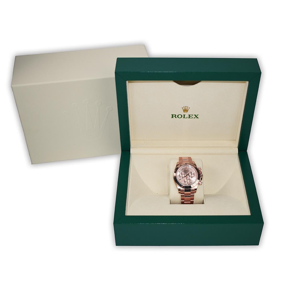 Rolex Cosmograph Daytona 18K Rose gold, MDL 116505 Factory Diamond Pink Dial For Sale 3