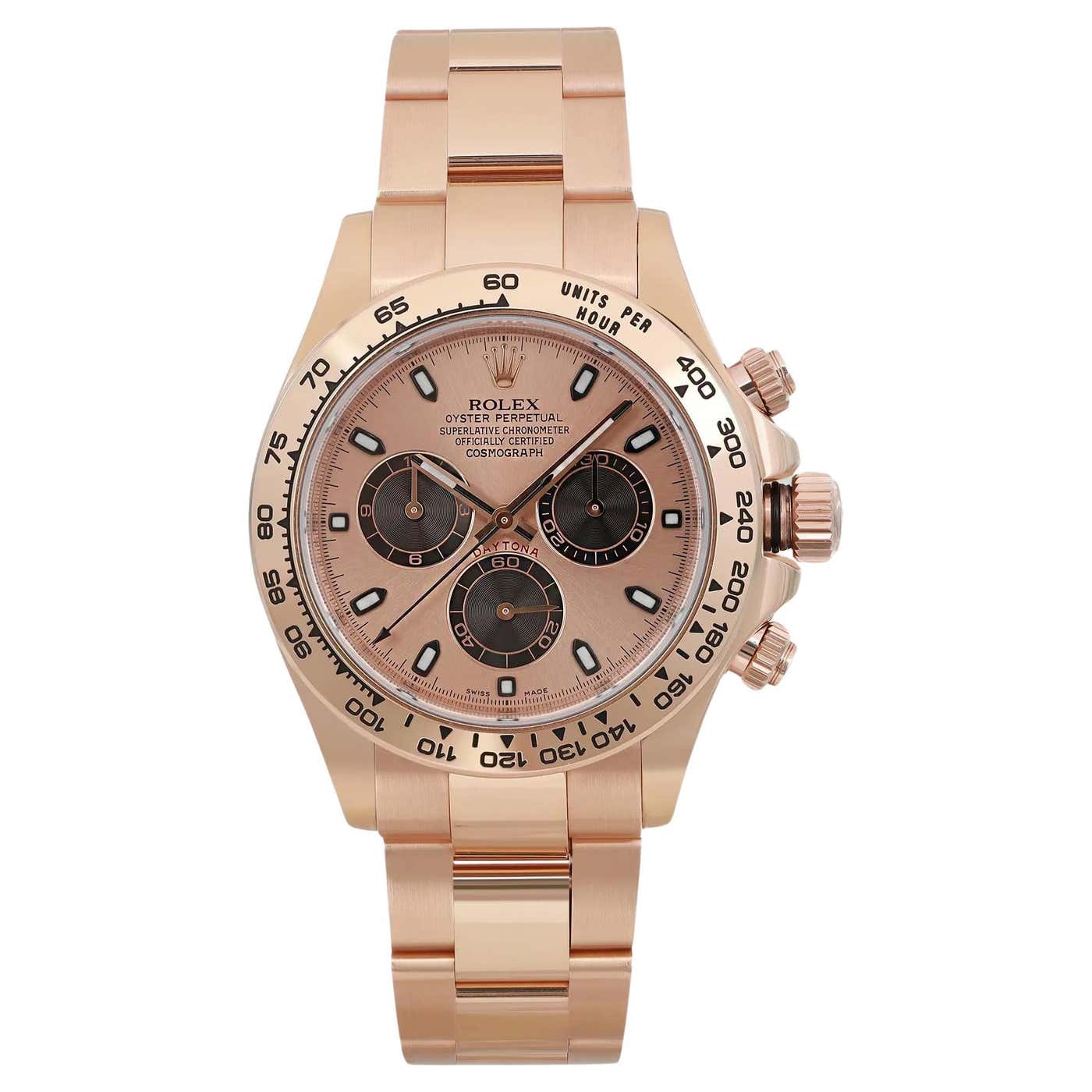 Rolex Cosmograph Daytona 18K Rose Gold Sundust Dial Automatic Mens ...