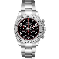 Rolex Cosmograph Daytona 18K White Gold Black Dial Mens Watch 116509