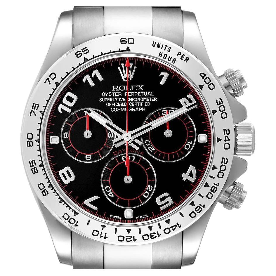 Rolex Cosmograph Daytona 18K White Gold Black Dial Mens Watch 116509