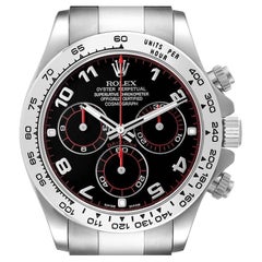 Rolex Cosmograph Daytona 18K White Gold Black Dial Mens Watch 116509