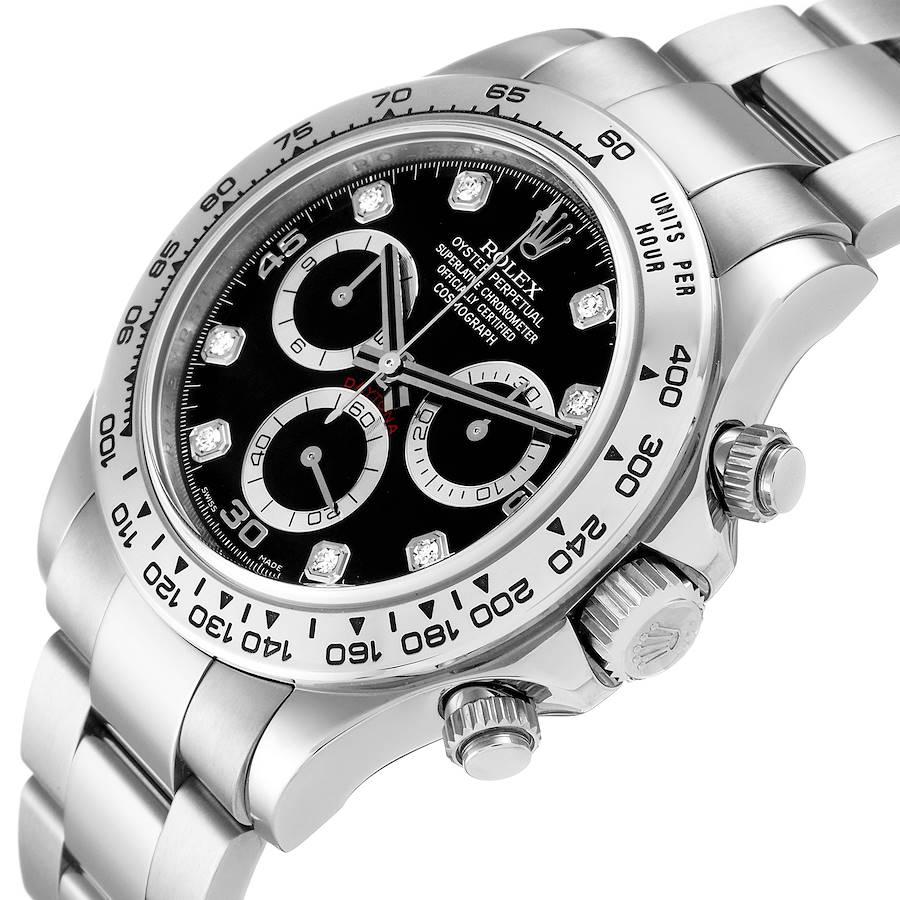 Rolex Cosmograph Daytona 18K White Gold Diamond Mens Watch 116509 Box Card For Sale 1