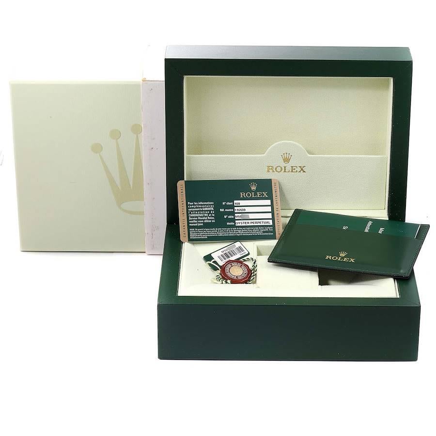 Rolex Cosmograph Daytona 18K White Gold Diamond Mens Watch 116509 Box Card For Sale 5