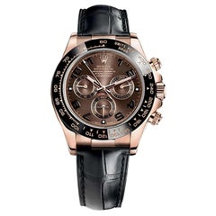 Rolex Cosmograph Daytona 18kt Everose Gold Keramik Chronograph Krokodilarmband