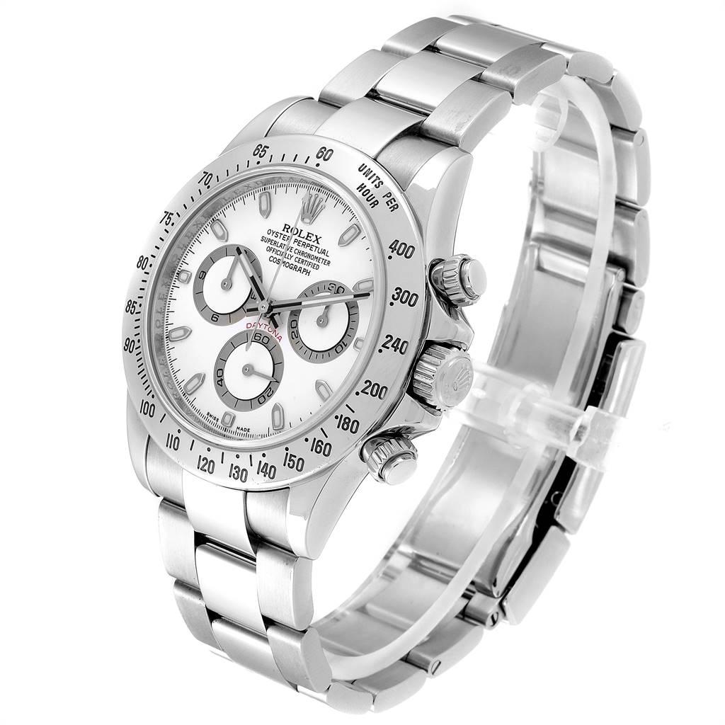 Men's Rolex Cosmograph Daytona 40 White Dial Chrono Steel Men’s Watch 116520 For Sale
