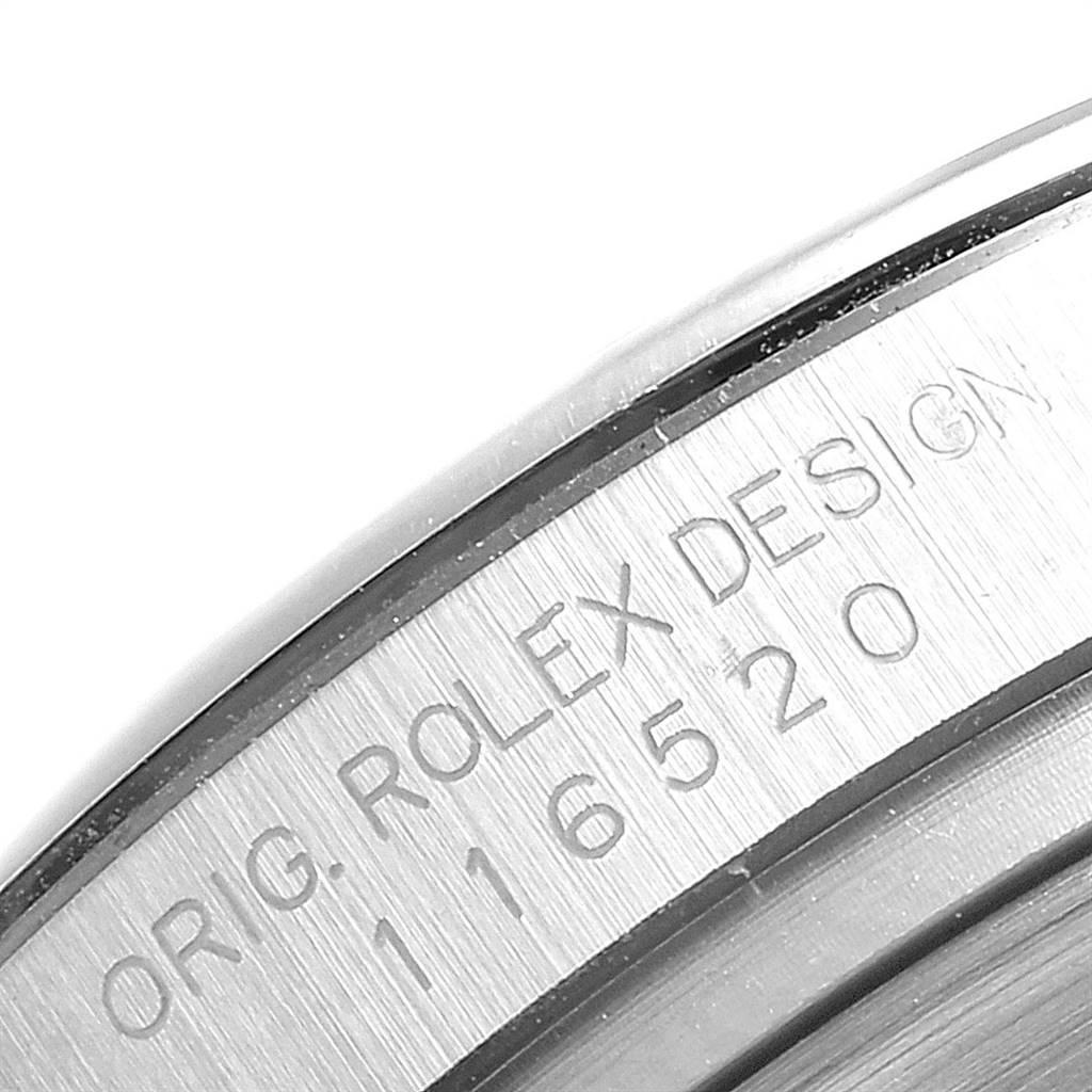 Rolex Cosmograph Daytona 40 White Dial Chrono Steel Men’s Watch 116520 For Sale 2