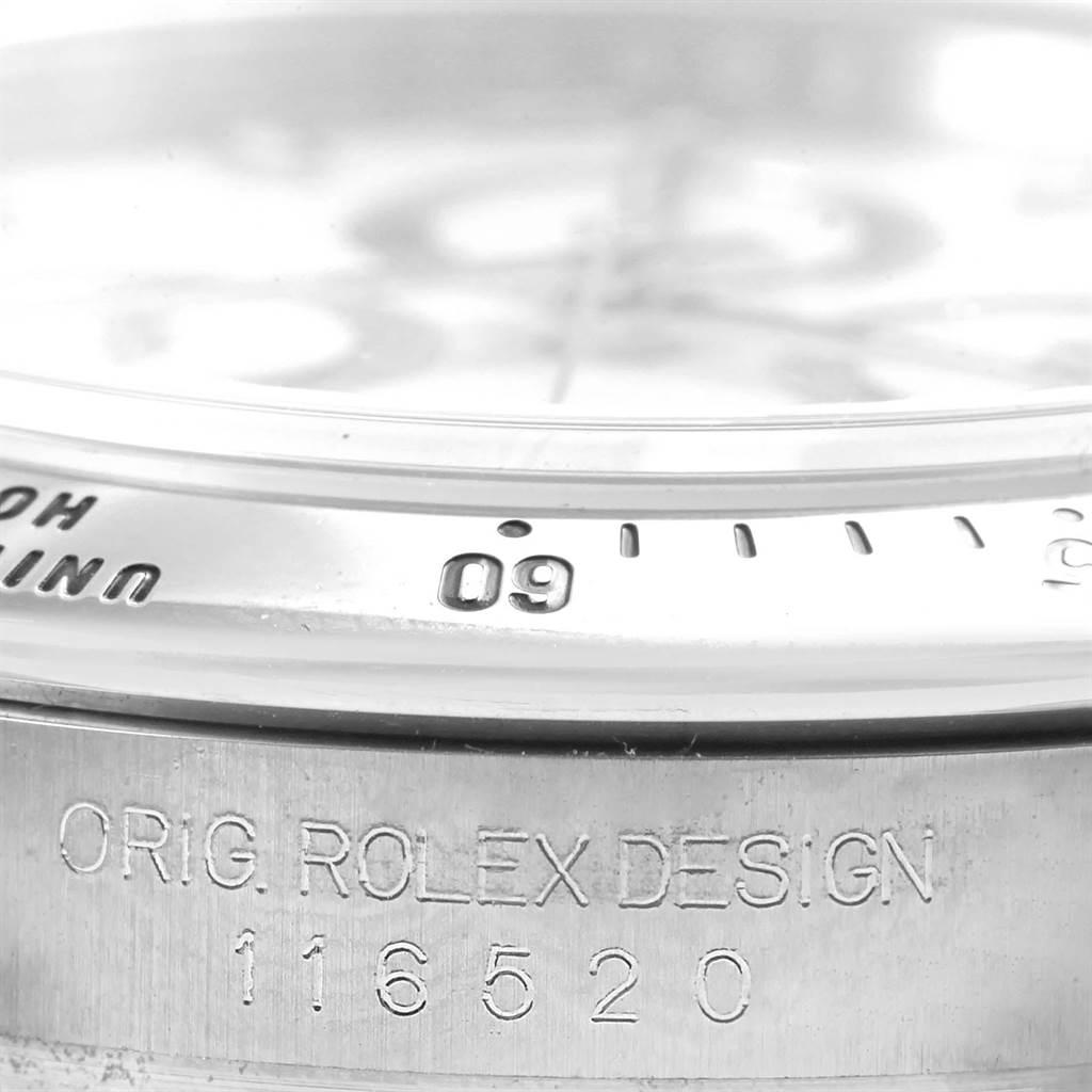 Rolex Cosmograph Daytona 40 White Dial Chrono Steel Men's Watch 116520 For Sale 2