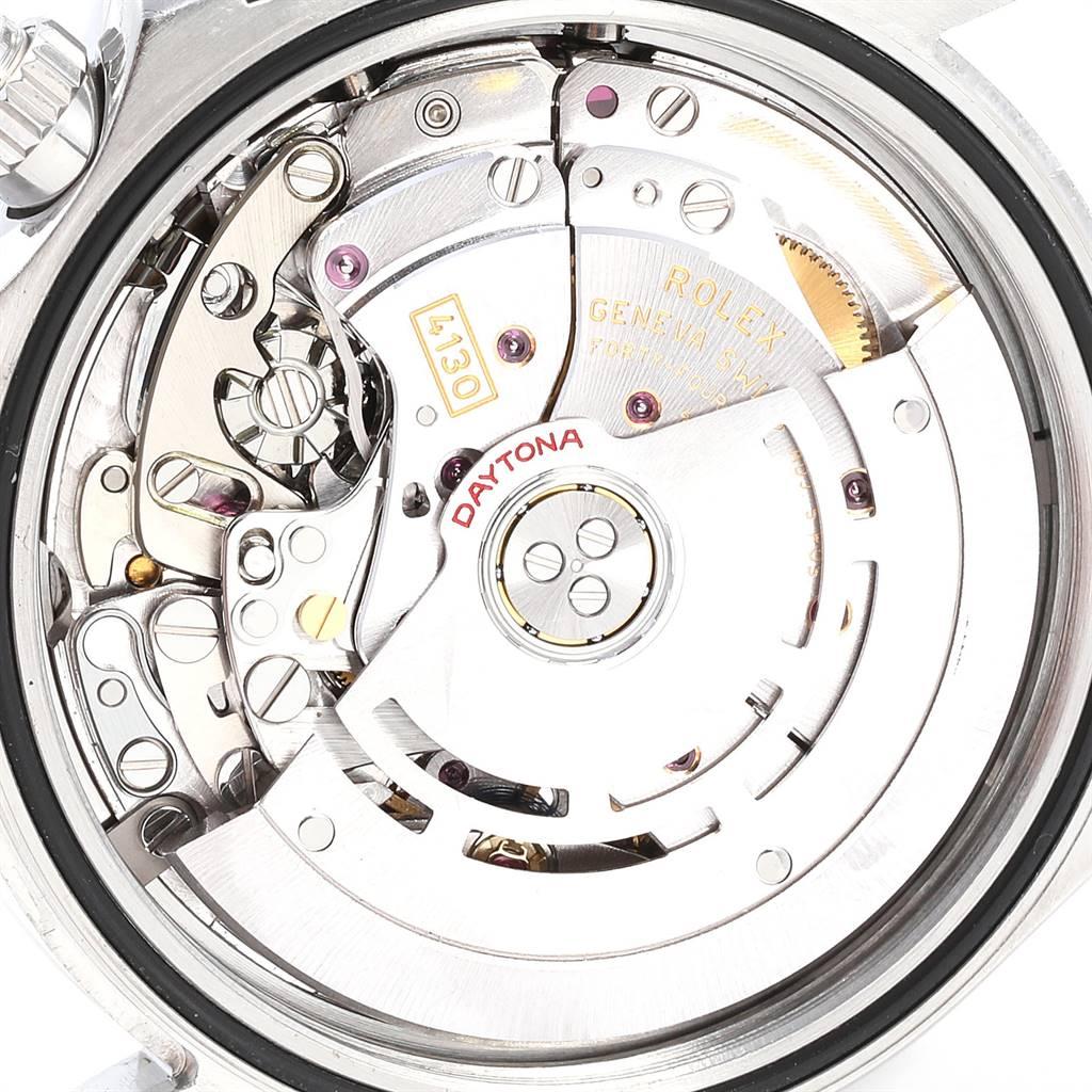 Rolex Cosmograph Daytona 40 White Dial Chrono Steel Men’s Watch 116520 For Sale 4