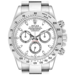 Rolex Cosmograph Daytona 40 White Dial Chrono Steel Men's Watch 116520
