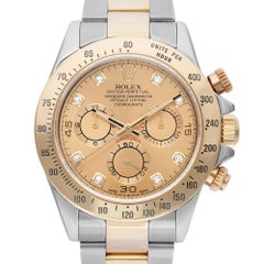 Rolex Cosmograph Daytona 40MM Oro 18K Quadrante Diamante Acciaio Orologio da uomo 116523G
