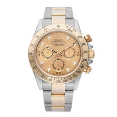 Rolex Cosmograph Daytona 40MM Oro 18K Quadrante Diamante Acciaio Orologio da uomo 116523G