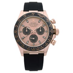 Rolex Cosmograph Daytona 18k Gold Stick Sundust Black Dial Watch 116515LN