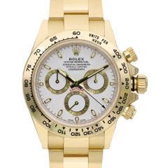Rolex Cosmograph Daytona 18k Gold Stick White Dial Automatic Watch 116508