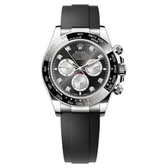 Rolex Montre Cosmograph Daytona 40 mm avec cadran en diamants et or blanc Oysterflex 126519
